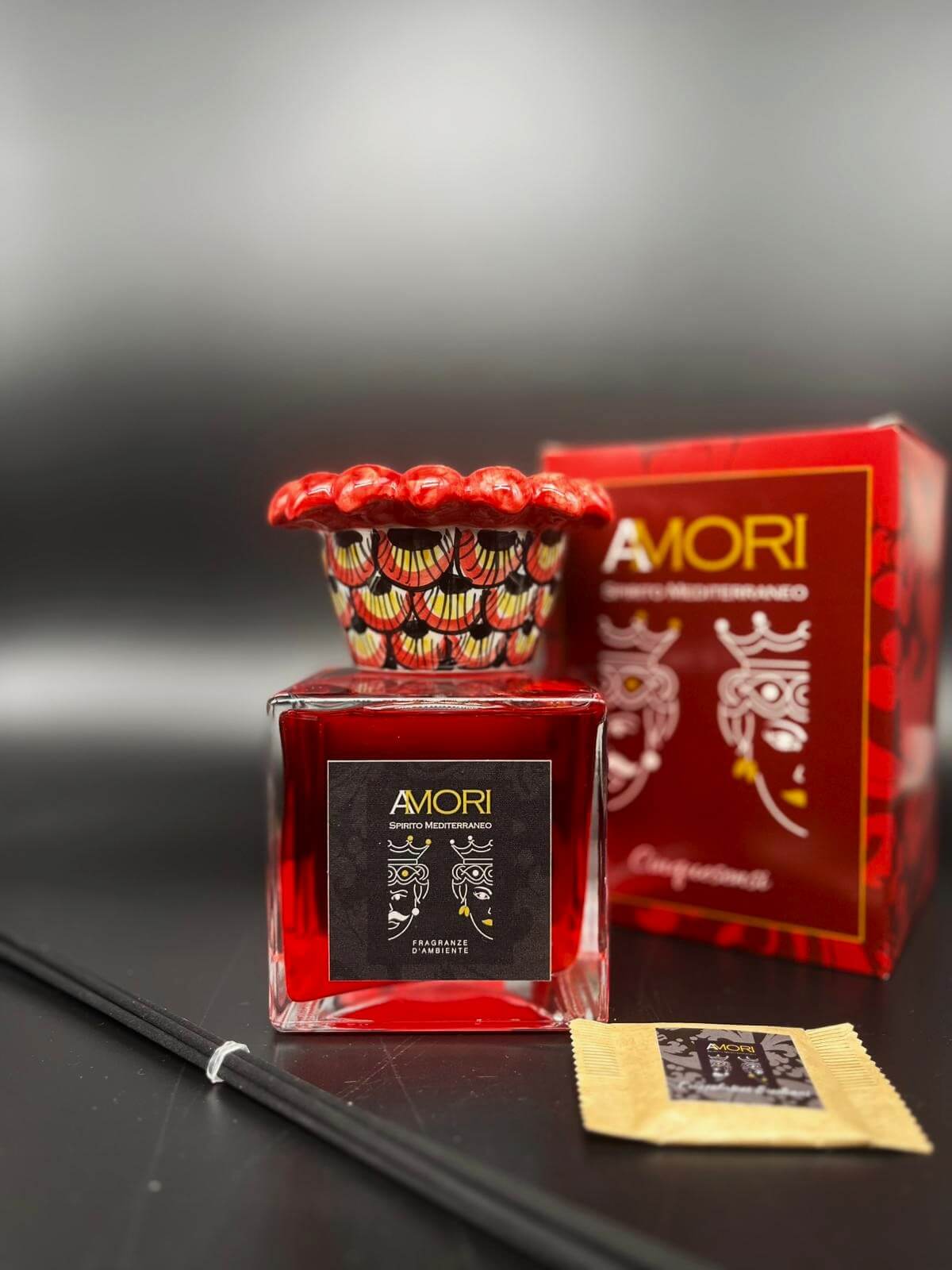 Scatola 5Sensi Fragranza Rosso Etna 500 ml con collare Corona